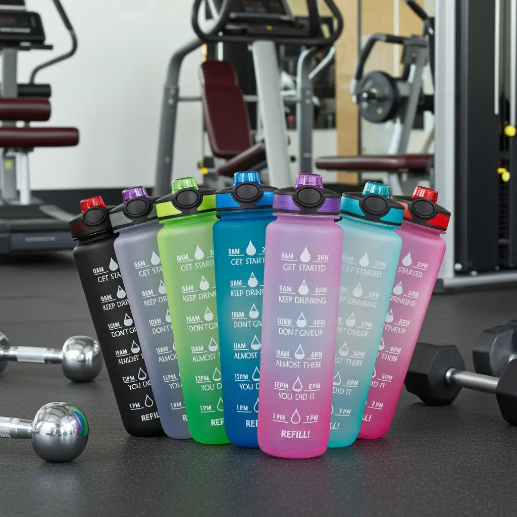 1L Tritan Bottle With Time Marker for Better Hydration
