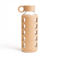 Purifyou 22oz Hazelnut glass water bottle with silicone sleeve