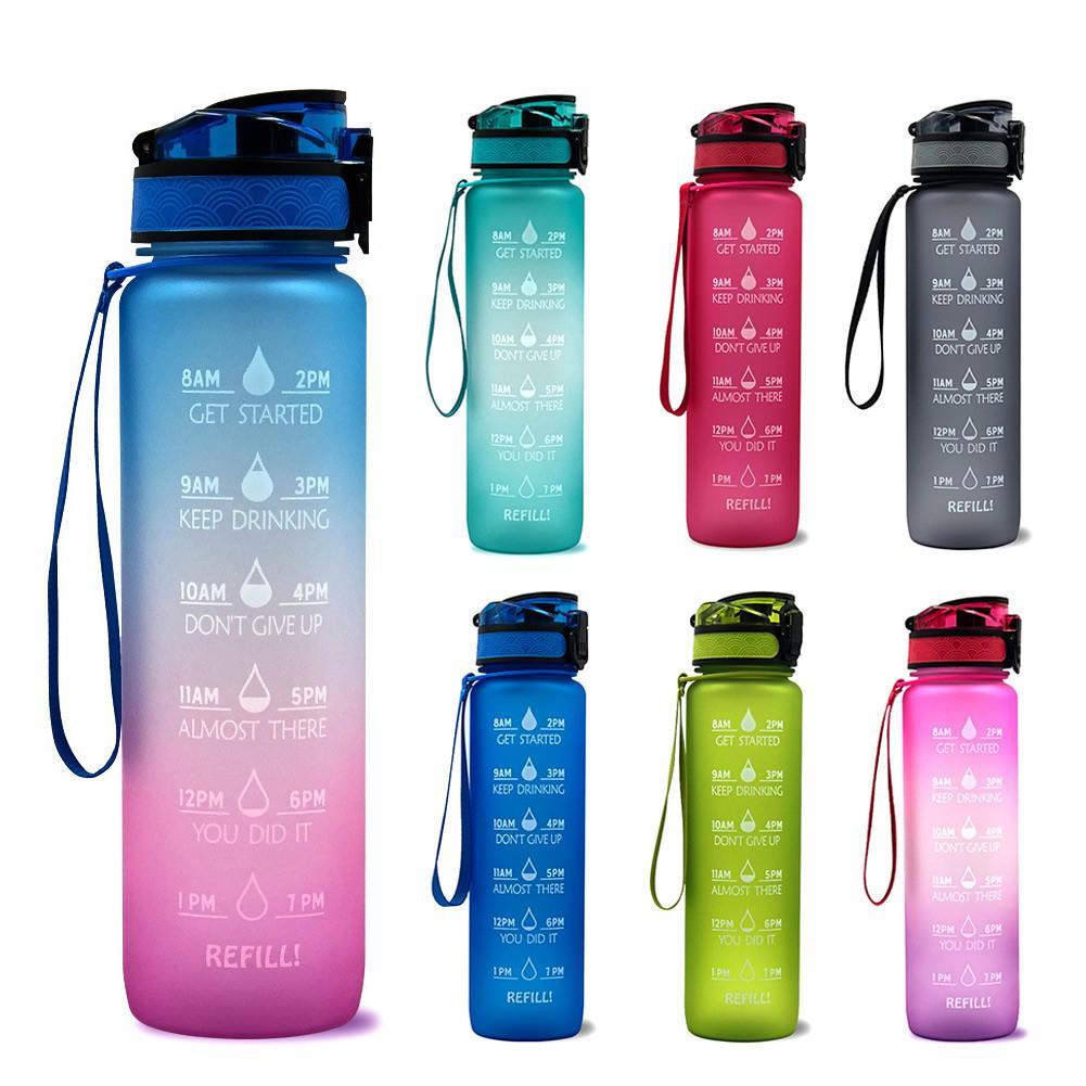 Set of 1L Tritan Bottles on a white background