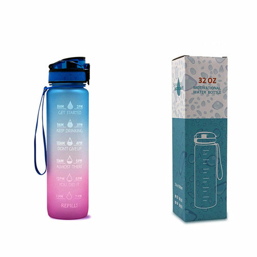 1L Tritan Water Bottle With Time Marker