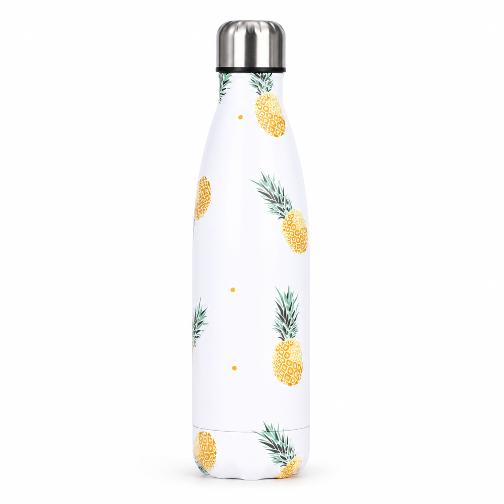 ColorPop Cola-Shaped Stainless Steel Bottle — 500ml Pineapple White