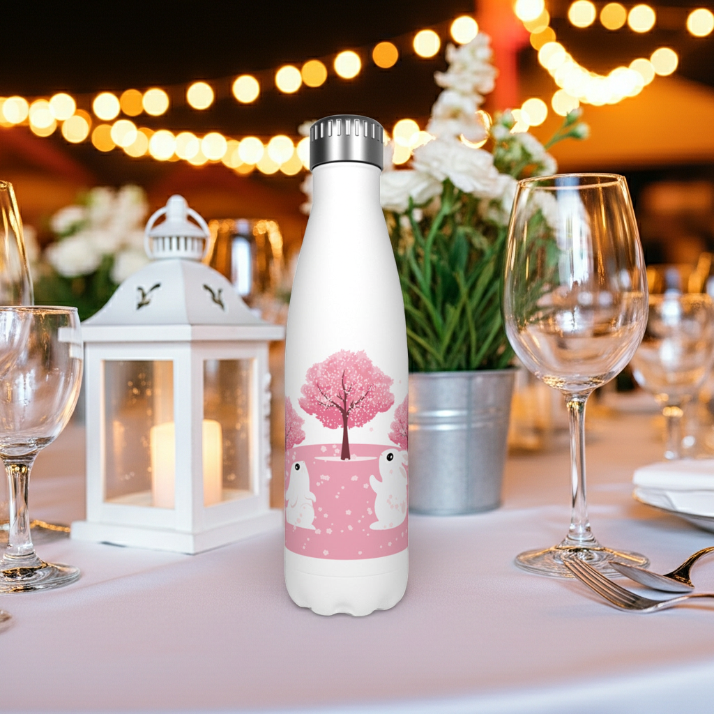 Insulated Water Bottle with Rabbit Design