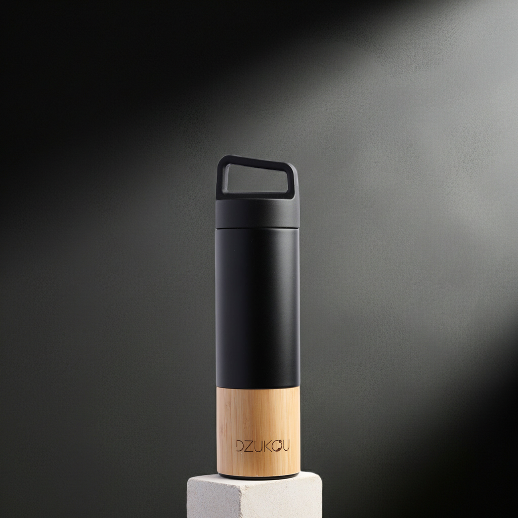 Saint Elias - Bamboo and Stainless Steel Thermos Bottle 530 ml