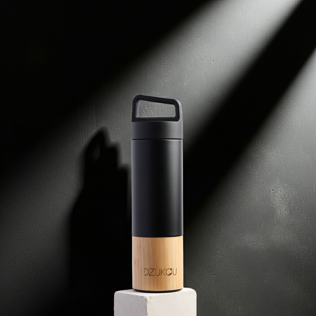 Saint Elias - Bamboo and Stainless Steel Thermos Bottle 530 ml
