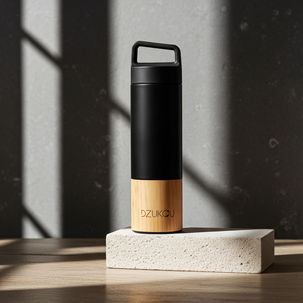 Saint Elias - Bamboo and Stainless Steel Thermos Bottle 530 ml