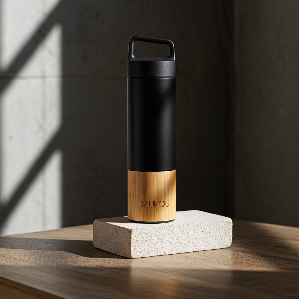 Saint Elias - Bamboo and Stainless Steel Thermos Bottle 530 ml