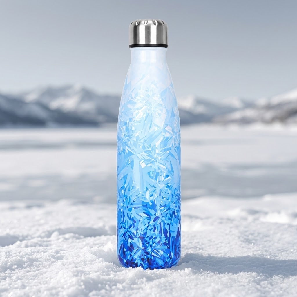 ColorPop Cola-Shaped Stainless Steel Bottle — 500ml in snow
