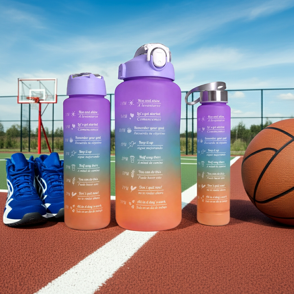 Motivational Time Marker Water Bottles