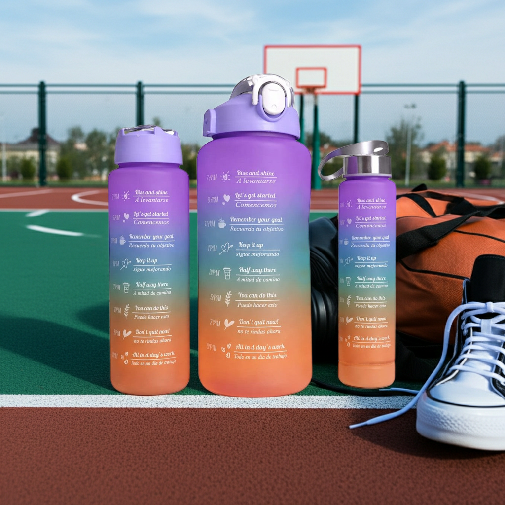 Motivational Time Marker Water Bottles