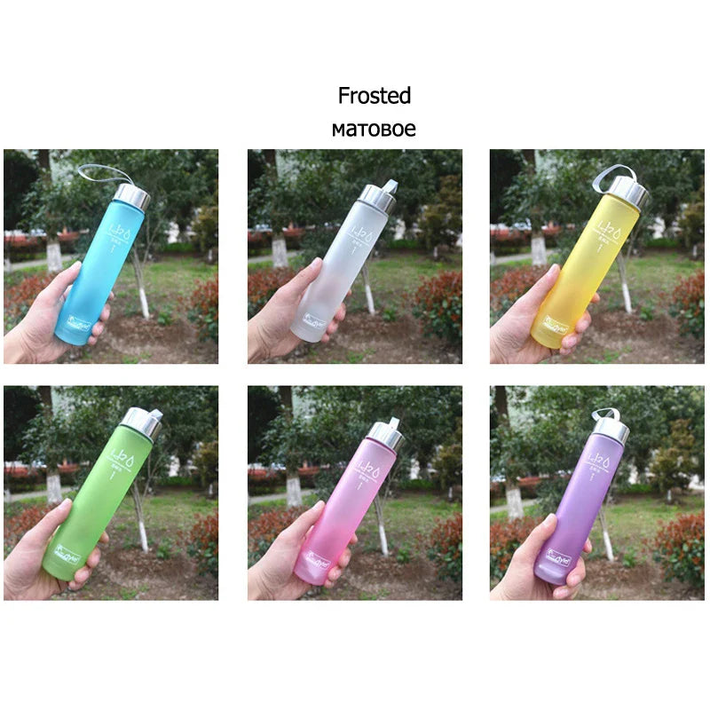 Frosted Plastic Water Bottle