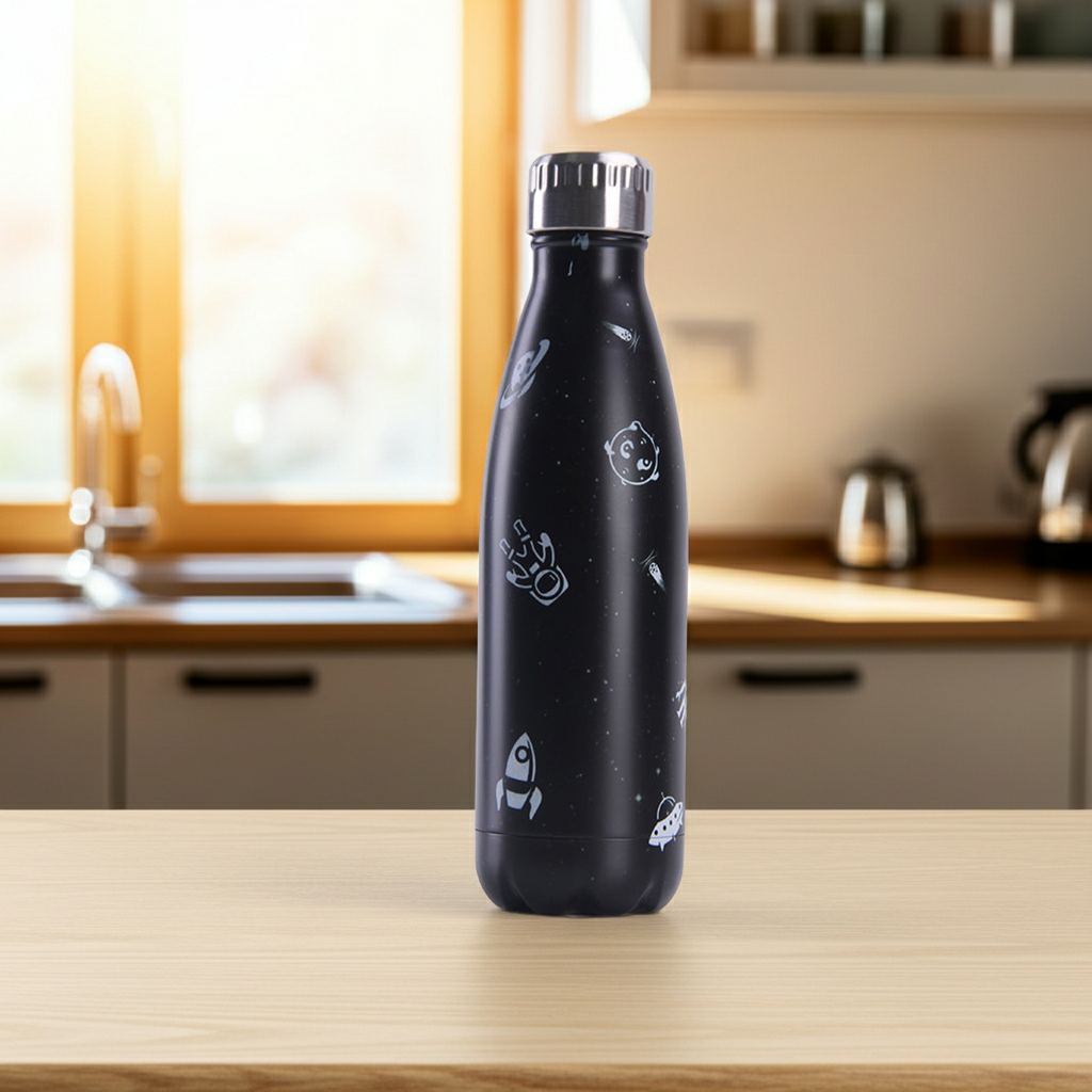 Astro 304 Stainless Steel Water Bottle on a kitchen countertop
