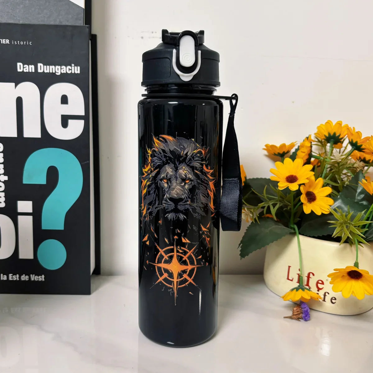 Animal Print Water Bottle — Lion, Tiger & Cow | 750ml