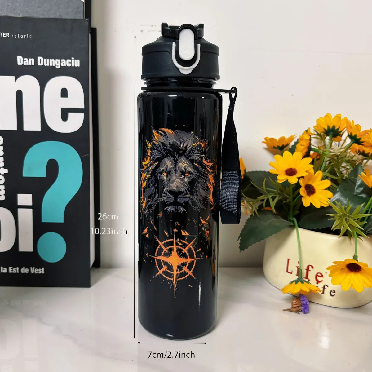 Animal Print Water Bottle — Lion, Tiger & Cow | 750ml