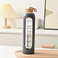 Borosilicate Glass Water Bottle with Bamboo Lid
