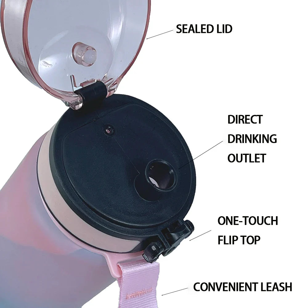 Motivational Sports Water Bottle — Leak-Proof, BPA-Free, 500ml