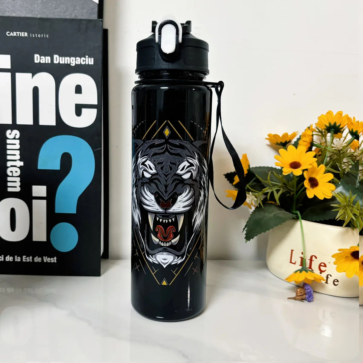 Animal Print Water Bottle — Lion, Tiger & Cow | 750ml