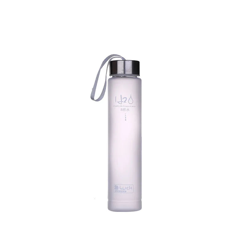 Frosted Plastic Water Bottle — 280ml, Leak-Proof, 12 Colors