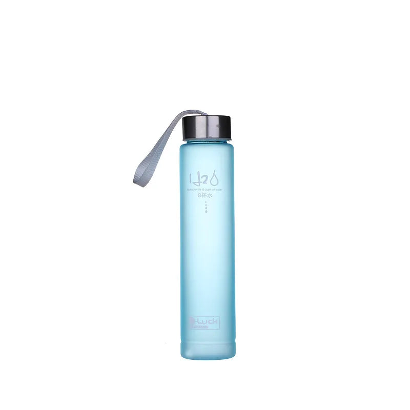 Frosted Plastic Water Bottle — 280ml, Leak-Proof, 12 Colors