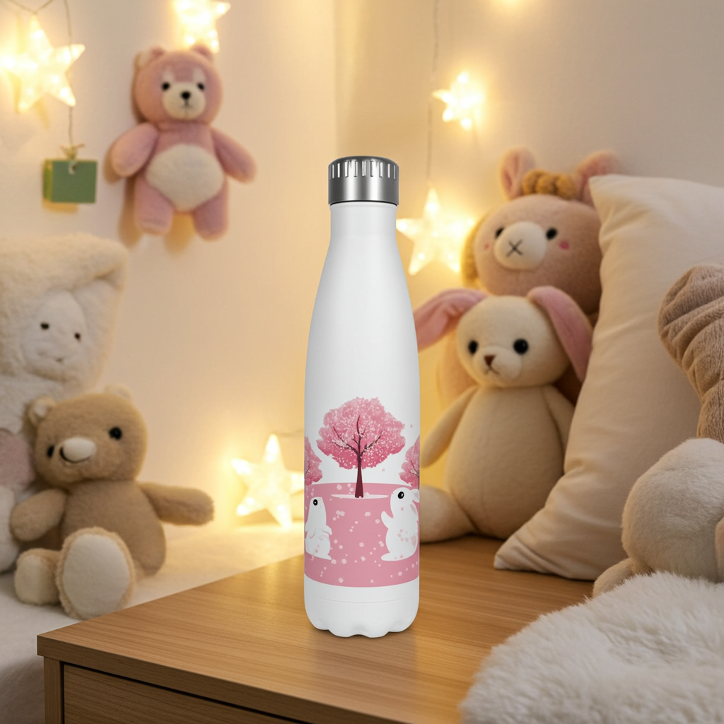 Insulated Water Bottle with Rabbit Design