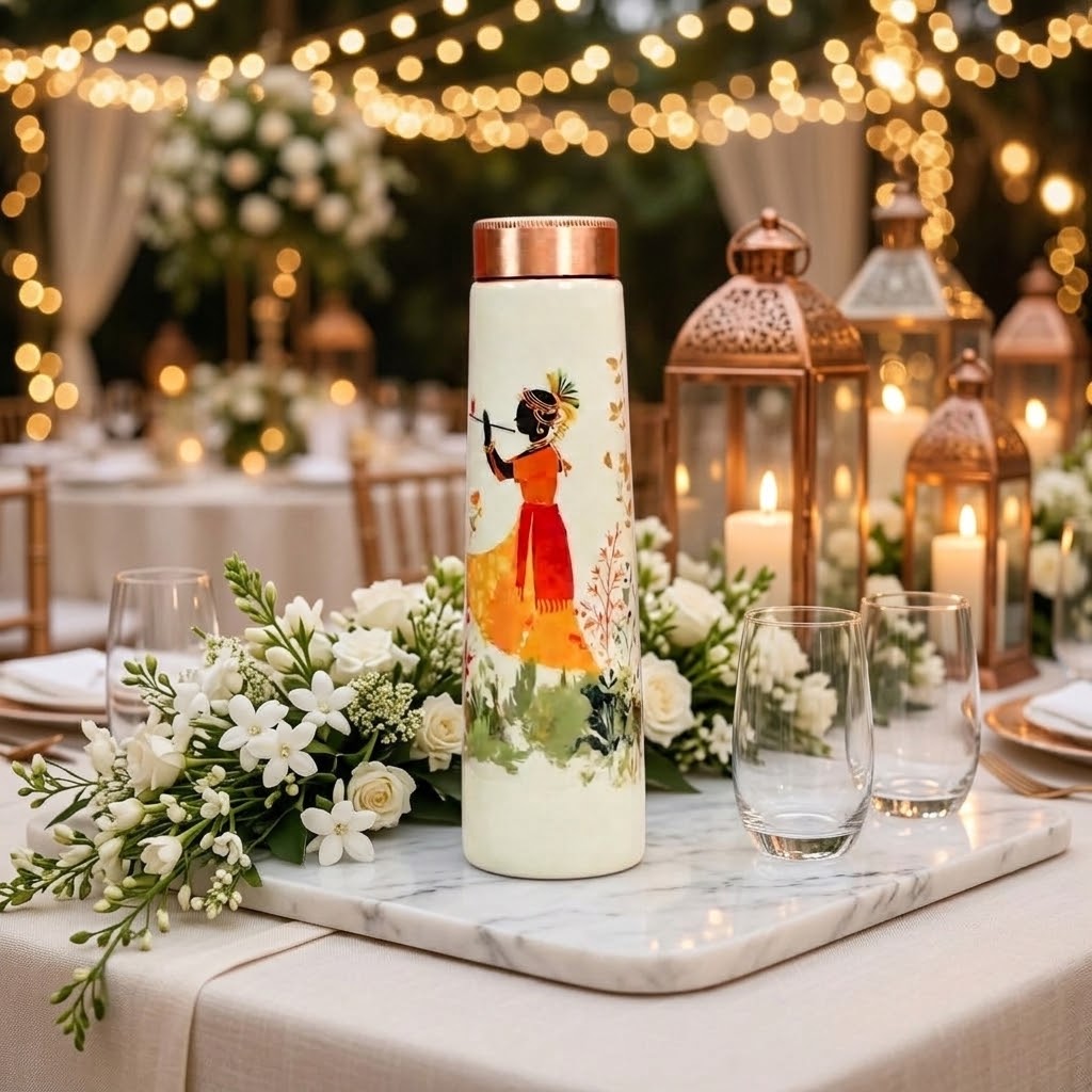 Sowpeace Divine Harmony Copper Bottle at a wedding