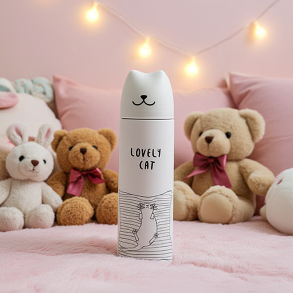 Lovely Cat Stainless Steel Water Bottle