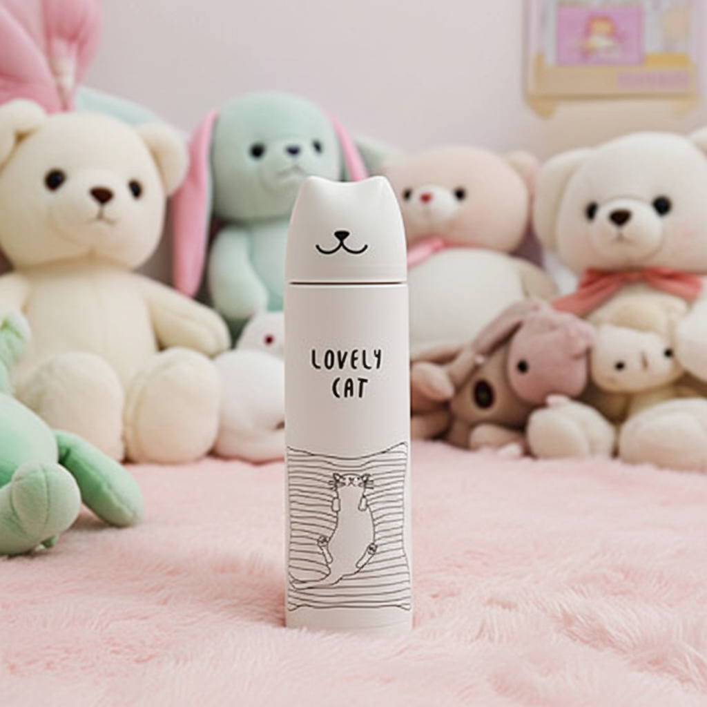 Lovely Cat Stainless Steel Water Bottle