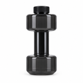 Black dumbbell water bottle