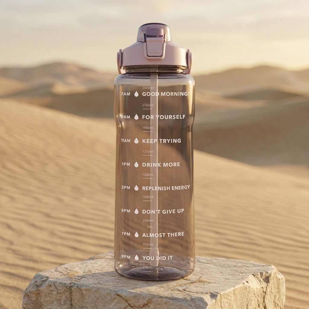 TrailFlow 2L Straw Water Bottle in desert sands