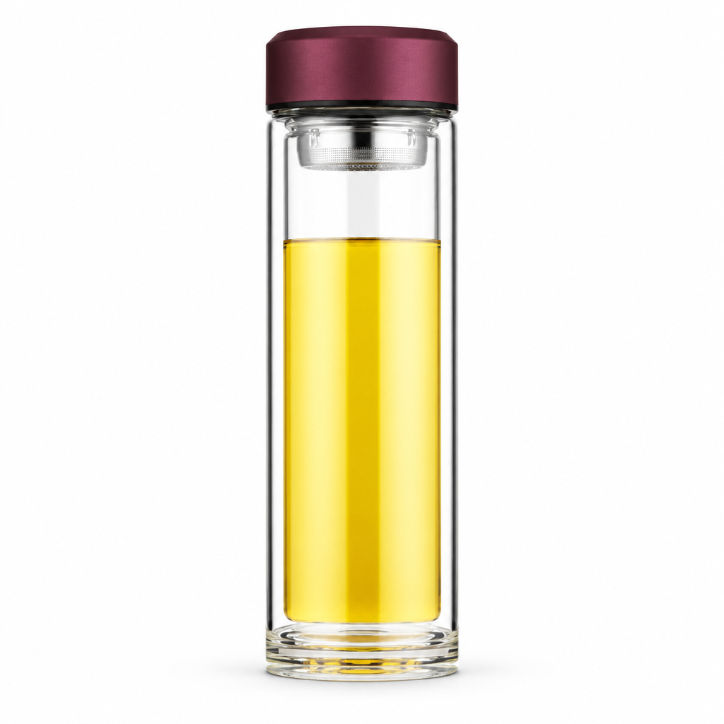 ClearSteep glass infuser bottle red