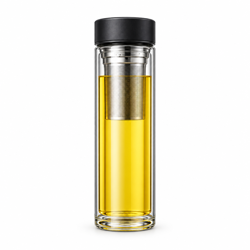 ClearSteep glass infuser bottle blue