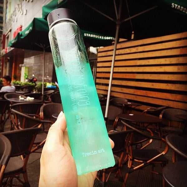 Gradient Glass Water Bottle
