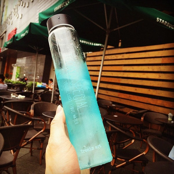 Gradient Glass Water Bottle