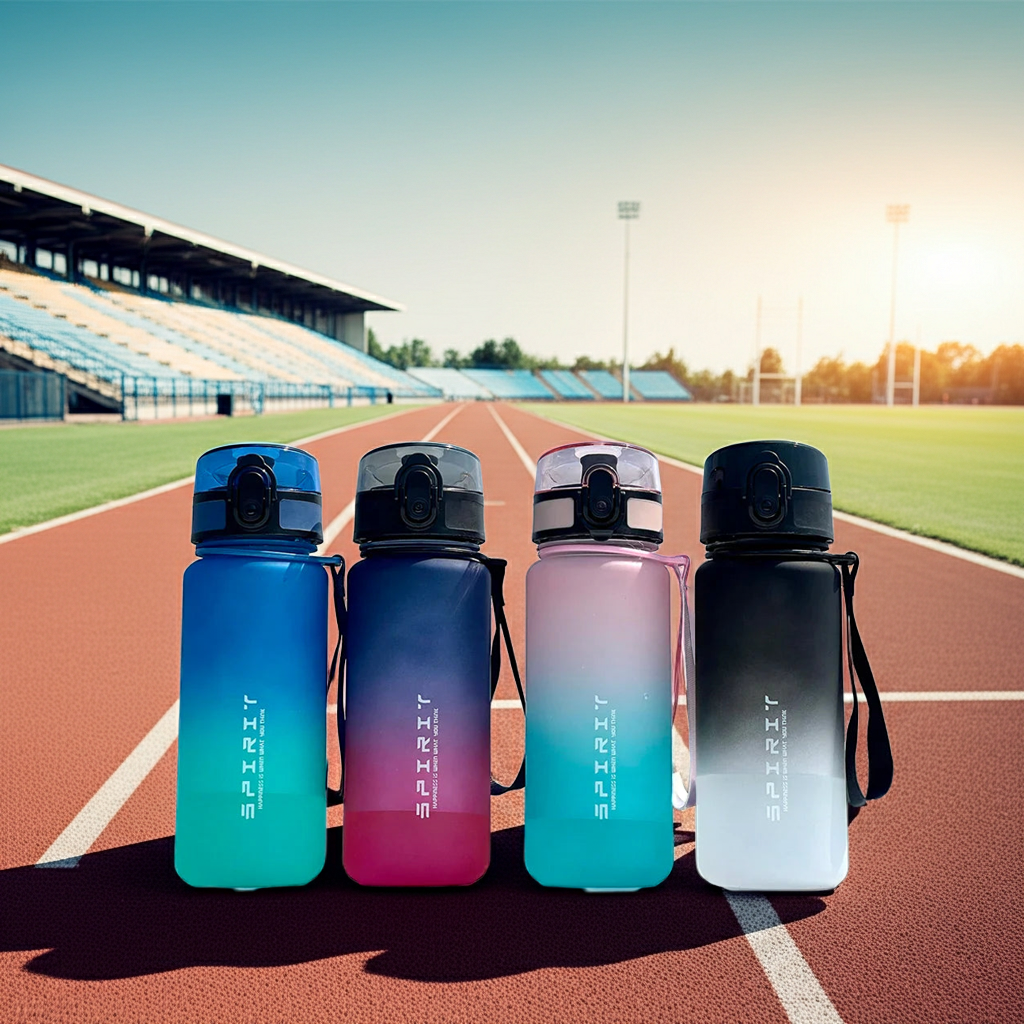 Motivational Sports Water Bottle — Leak-Proof, BPA-Free, 500ml