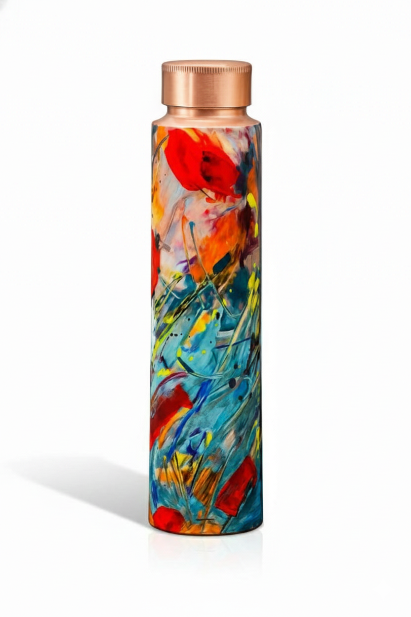 Abstract Art Copper Cap Bottle