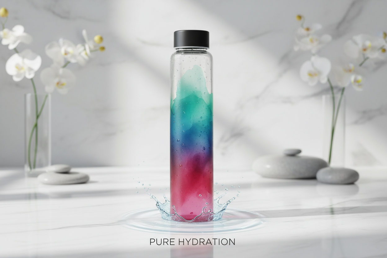 Gradient Glass Water Bottle Hero