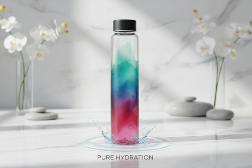 Gradient Glass Water Bottle Hero