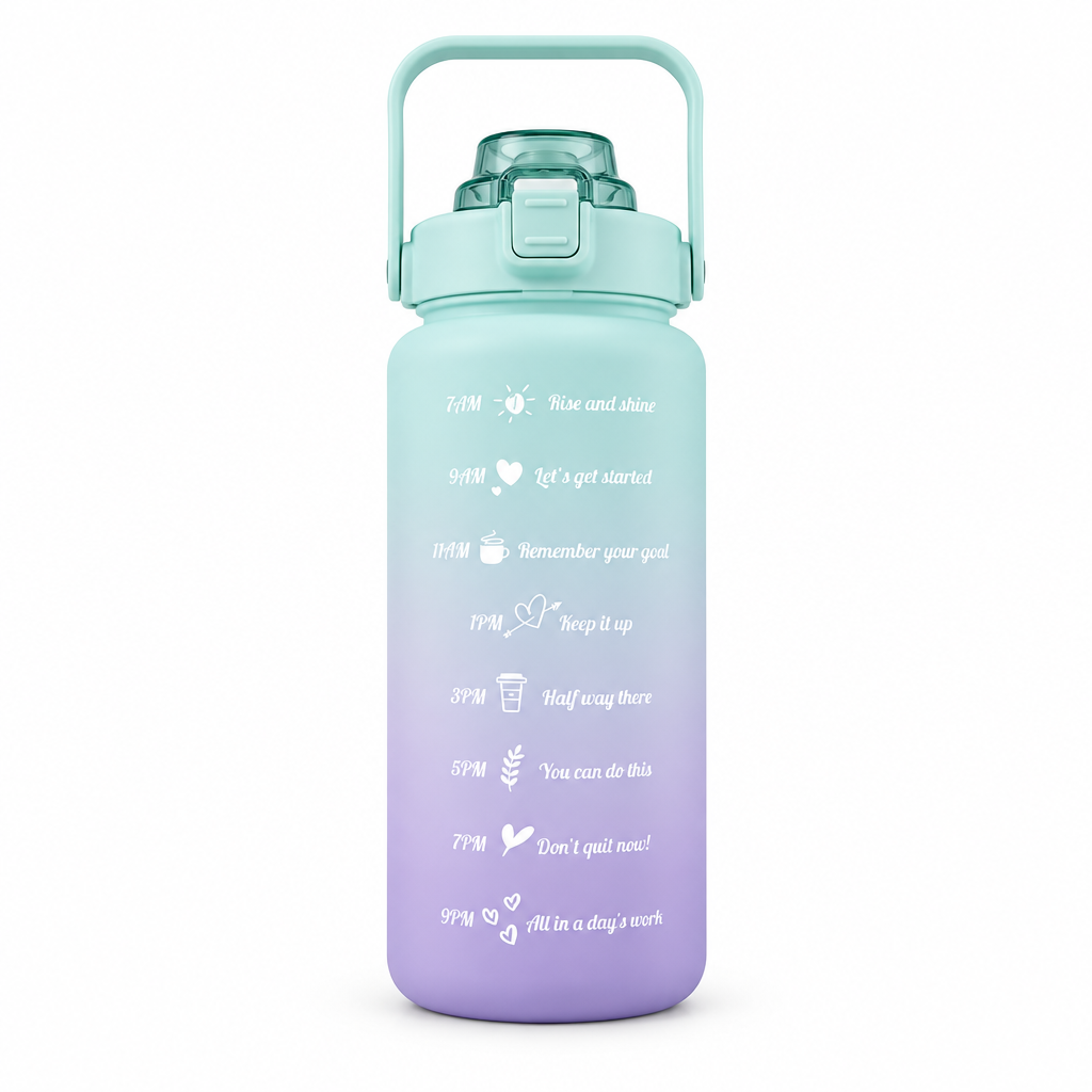 Green HydraTrack bottle on a clean studio background