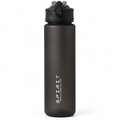 Black 750 ml PC sports water bottle, clean studio photo