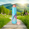 The Royal Peacock Printed Stainless Steel Bottle