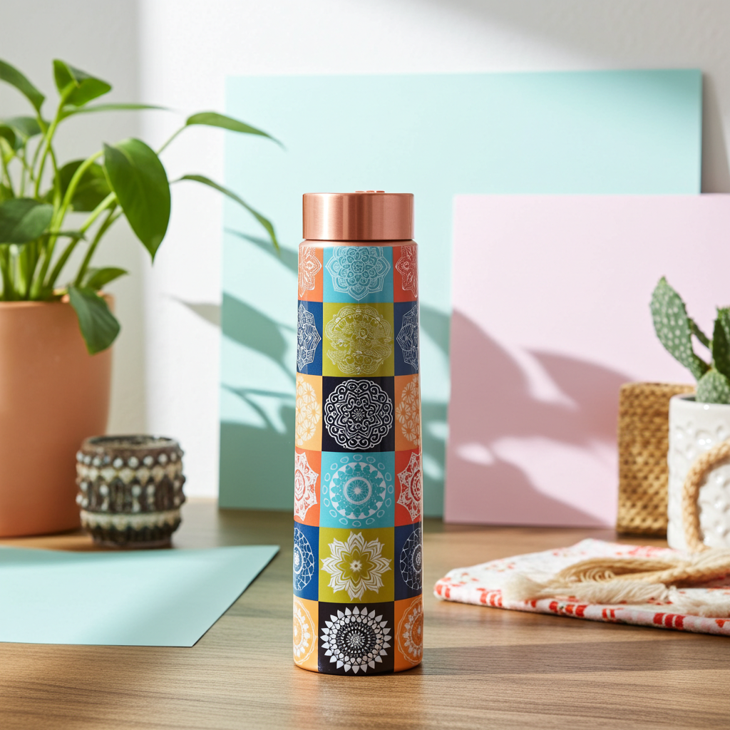Enamel Copper Water Bottle – 1000ml