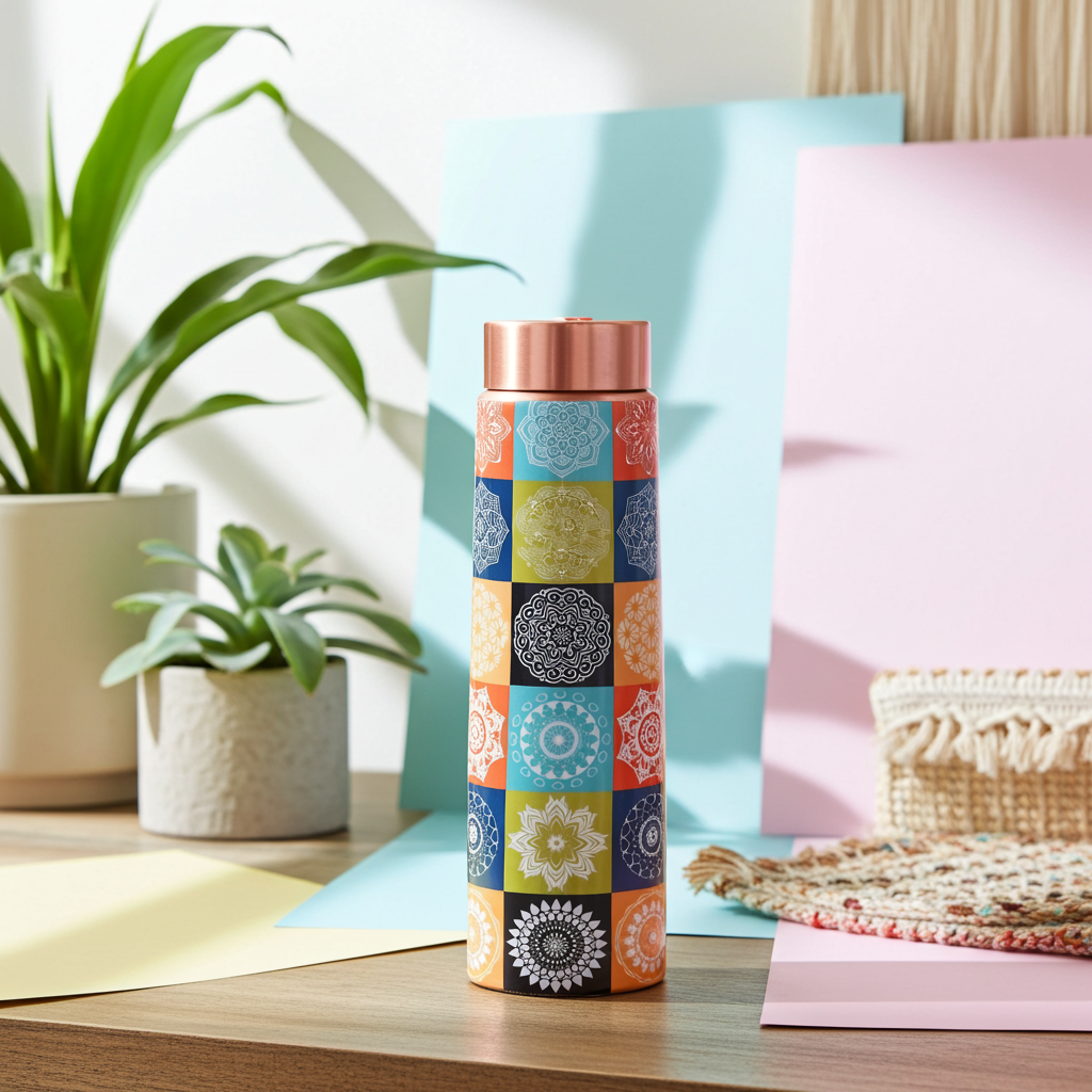Enamel Copper Water Bottle – 1000ml