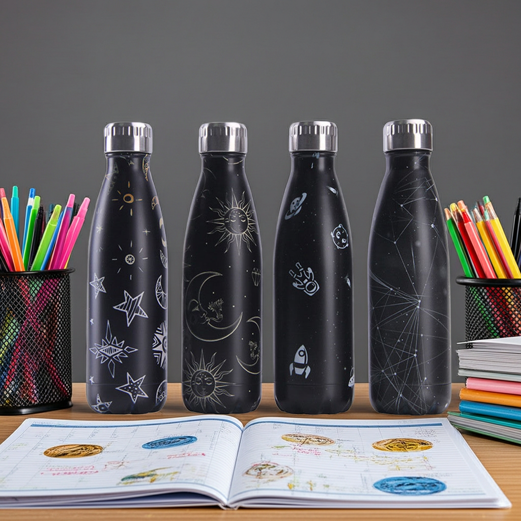 Astro 304 Stainless Steel Water Bottle full set with schoolwork 