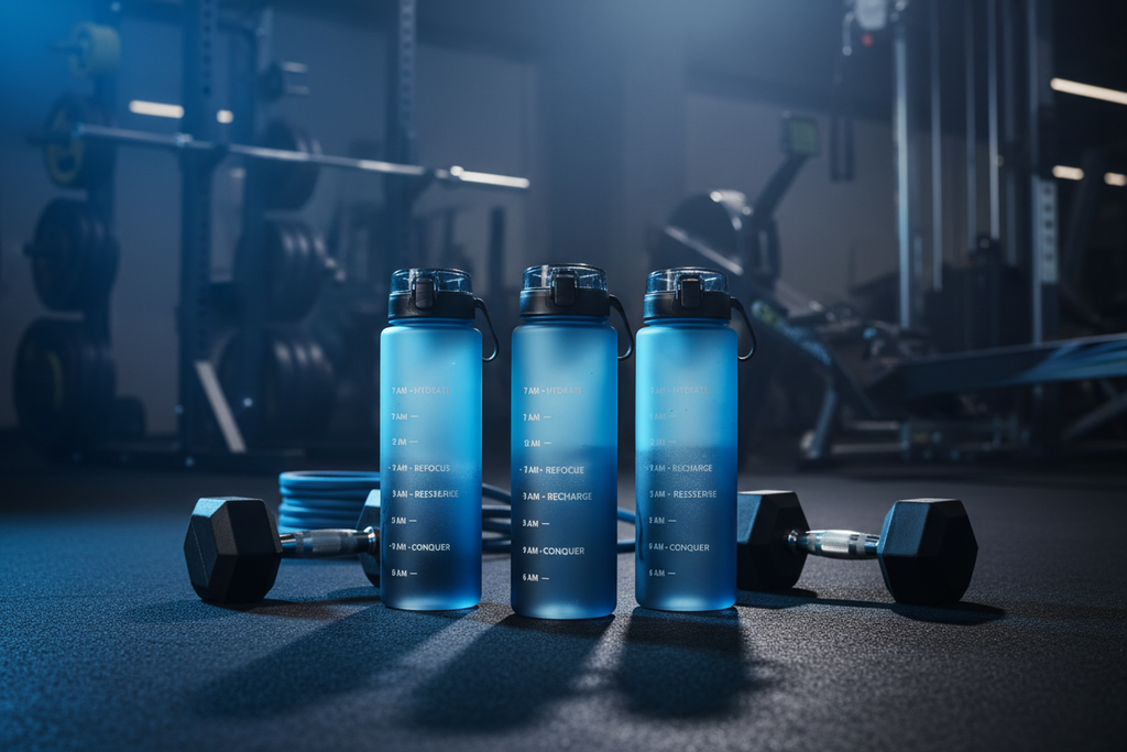 Motivational Time Marker Water Bottle — Gym Hero