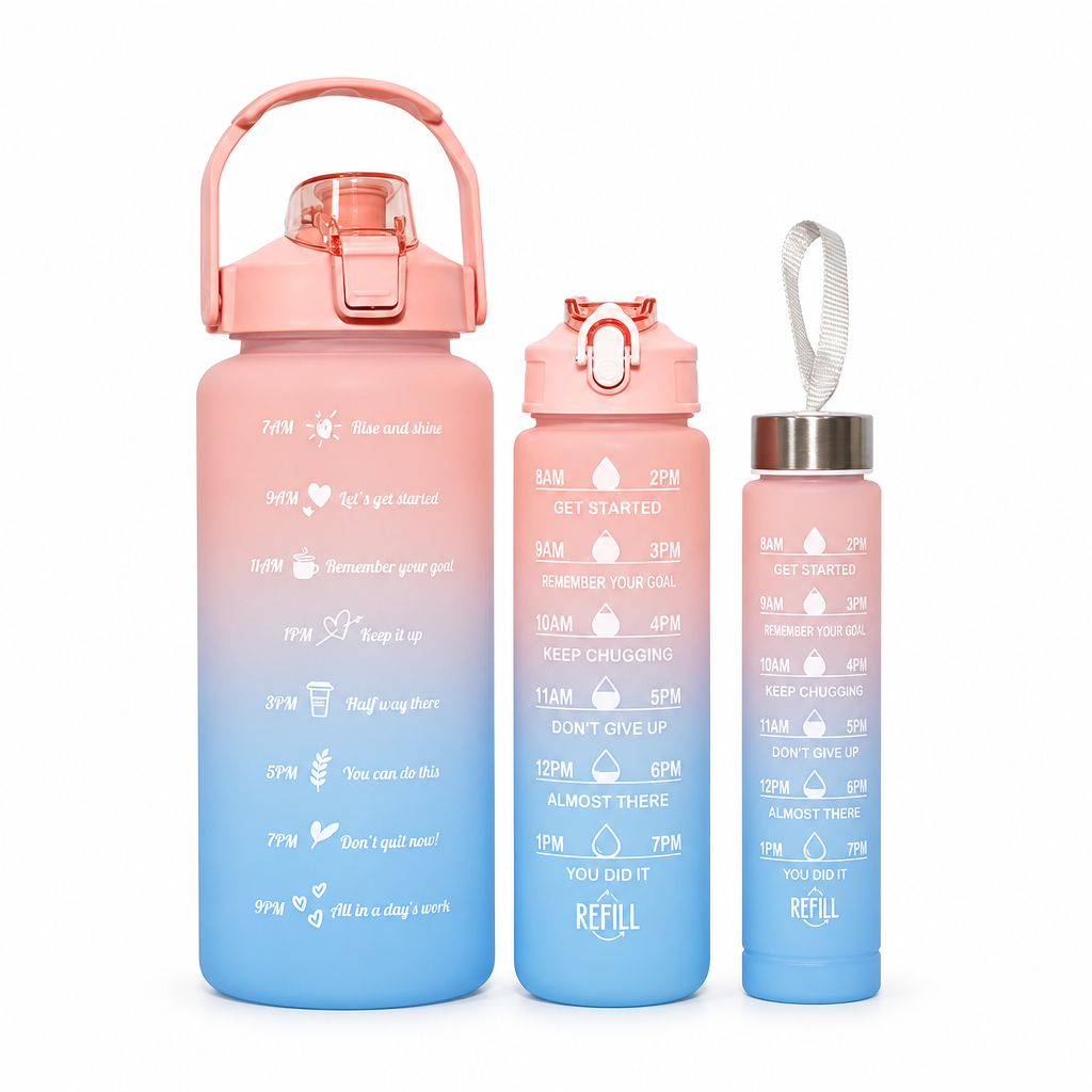 Pink Blue gradient bottles
