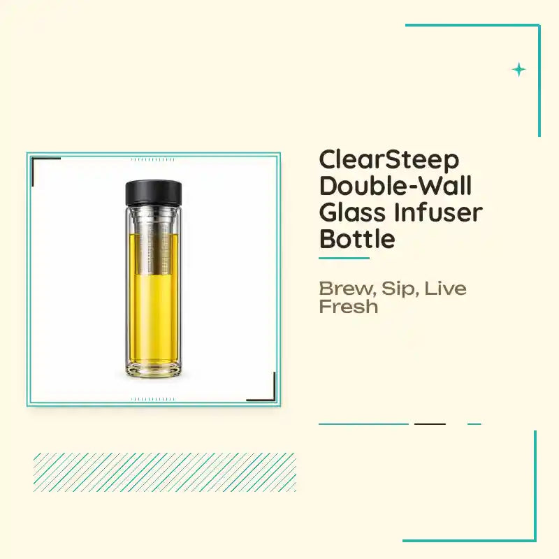 ClearSteep Double-Wall Glass Infuser Bottle by@Outfy