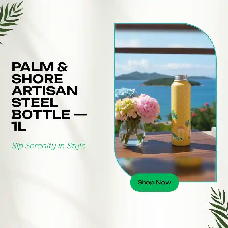 Palm &amp; Shore Artisan Steel Bottle &mdash; 1L by@Outfy