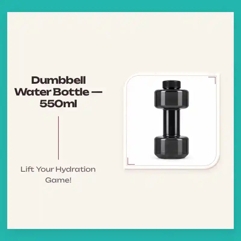 Dumbbell Water Bottle &mdash; 550ml by@Outfy