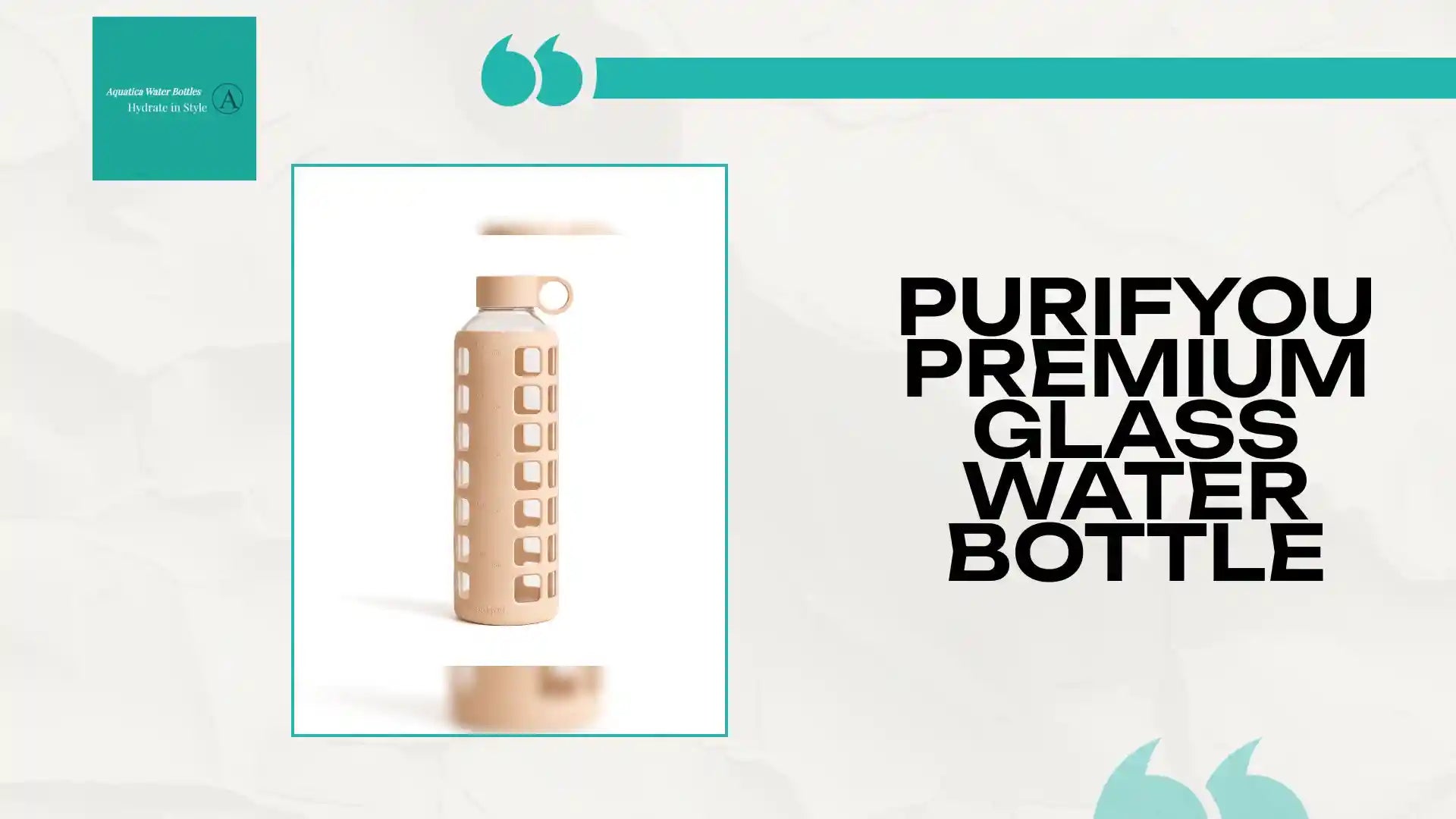 Purifyou Premium Glass Water Bottle by@Outfy