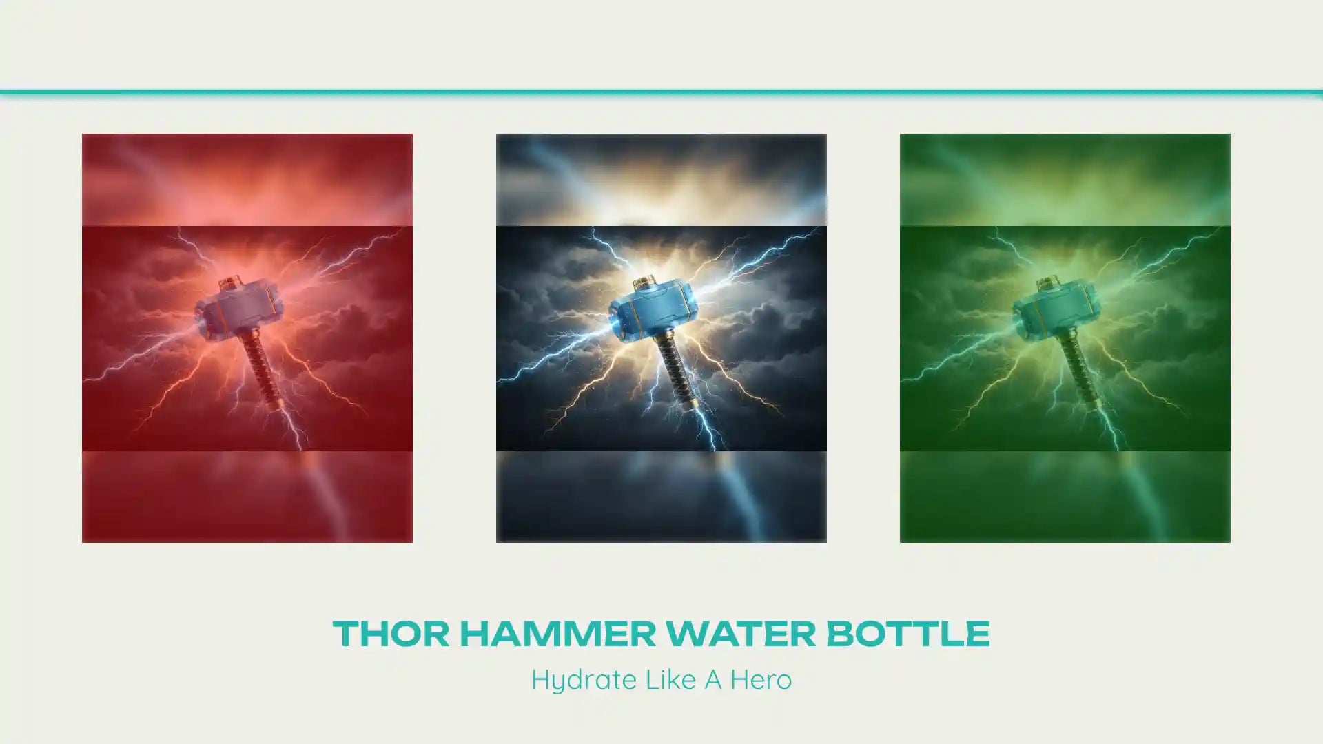 Thor Hammer Water Bottle by@Outfy