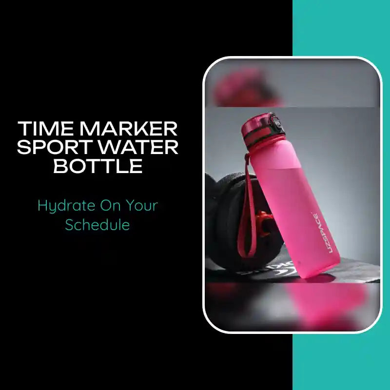 Time Marker Sport Water Bottle by@Outfy